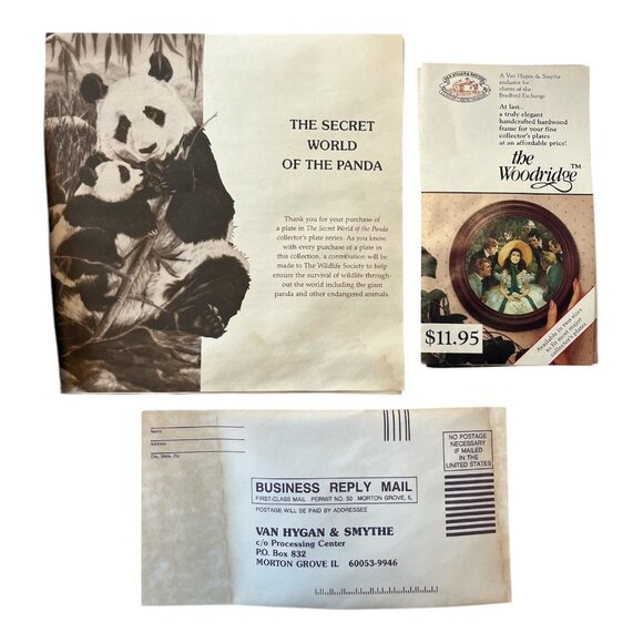 VTG 1990 Joyce Bridgett Panda Collector Plate “A Mother’s Care” W\.S. George w/C - Picture 5 of 8